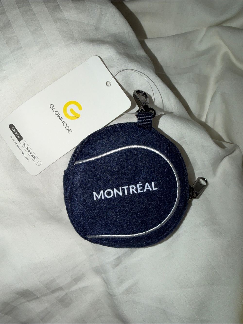 Montreal Navy Tennis Ball Round Coin Pouch
